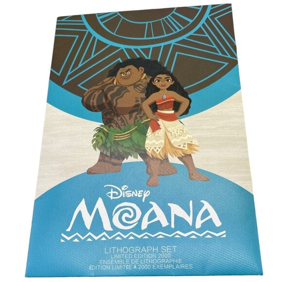 Disney Moana lithograph set limited edition 2000 set of 4 Maui 8x12" READ - Picture 1 of 11